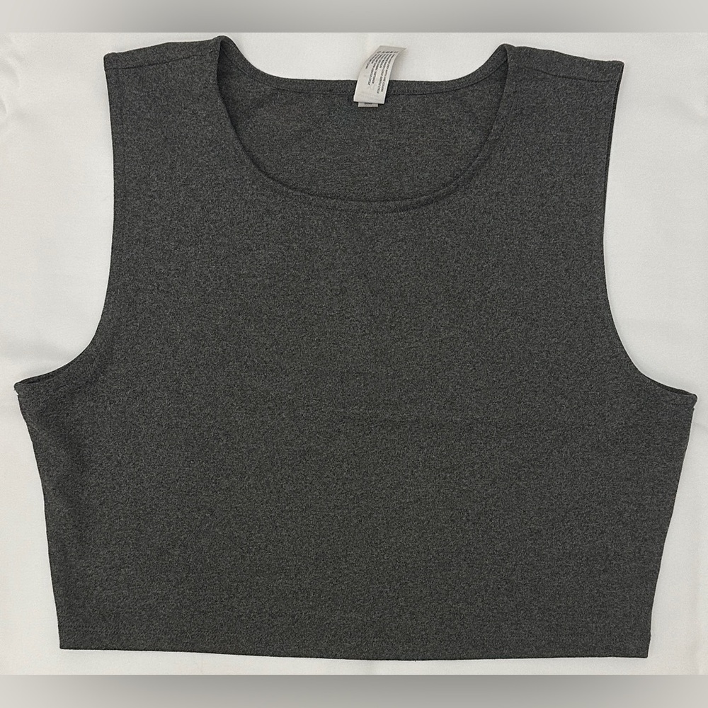 Yogalicious Charcoal Crop Muscle Tank